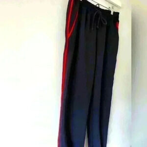 WILFRED  joggers with bright pink stripe accents. Size xs